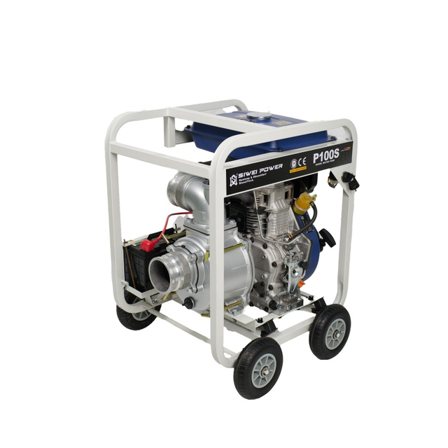 Bomba de agua diésel P100S, bomba de basura para aguas residuales