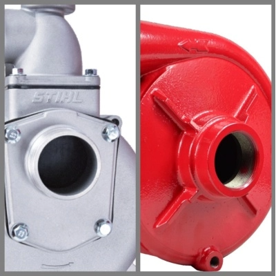 Bomba de aluminio vs. Bomba de hierro fundido